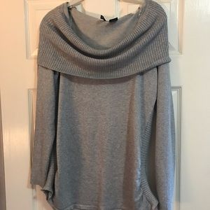 New Directions Shimmer off the shoulder sweater